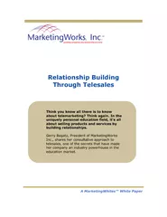 Relationship BuildingThrough TelesalesA MarketingWhites