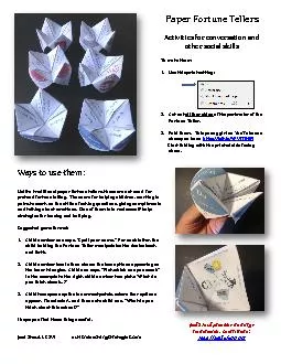 Paper Fortune Tellers