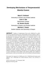 DevelopingMechanismsofTemperamentalEffortfulControlMaryK.RothbartUnive