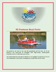 Mi Pontoon Boat Parts