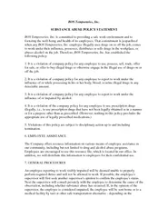 BOS Temporaries, Inc. SUBSTANCE ABUSE POLICY STATEMENTBOS Temporaries,
