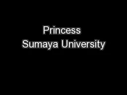 Princess Sumaya University