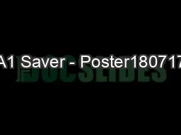 A1 Saver - Poster180717