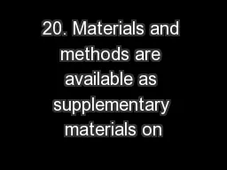 20. Materials and methods are available as supplementary materials on