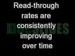 Read-through rates are consistently improving over time
