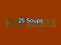 25 Soups