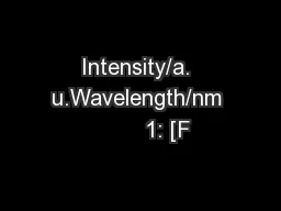 Intensity/a. u.Wavelength/nm         1: [F