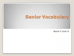 Senior Vocabulary