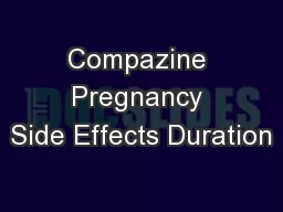 Compazine Pregnancy Side Effects Duration