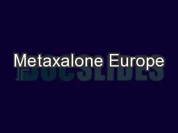 Metaxalone Europe
