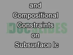 Distribution and Compositional Constraints on Subsurface Ic
