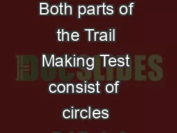 Trail Making Test TMT Parts A  B Instructions Both parts of the Trail Making Test consist