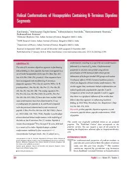 HelicalConformationsofHexapeptidesContainingN-TerminusDiprolineKanthar