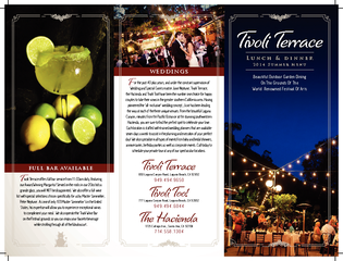 Tivoli TerraceLunch & dinner2014 Summer Menu