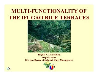 MULTI-FUNCTIONALITY OF THE IFUGAO RICE TERRACES