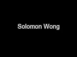 Solomon Wong
