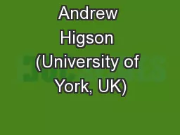 Andrew Higson (University of York, UK)