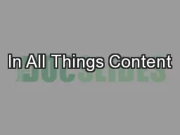In All Things Content