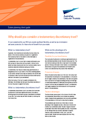 Why should you consider a testamentary discretionary trust?