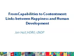 From Capabilities to Contentment: Links between Happiness a