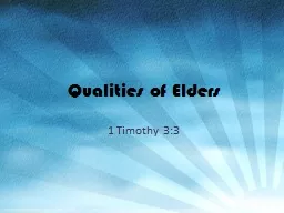 Qualities of Elders