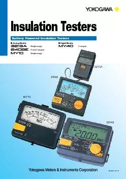 nsulation Testers