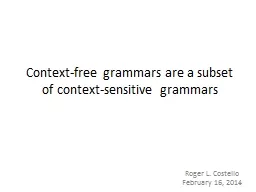 Context-free grammars are a subset of context-sensitive gra