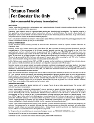 275 3107598 HFS Category 80:08 Tetanus Toxoid For Booster Use Only (