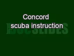 Concord scuba instruction