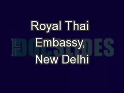 Royal Thai Embassy, New Delhi