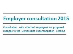 Employer consultation 2015