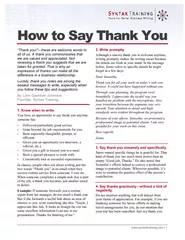 How to Say Thank You