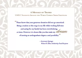 Please know that your generous donation did not go unnoticed.