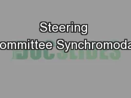 Steering committee Synchromodal