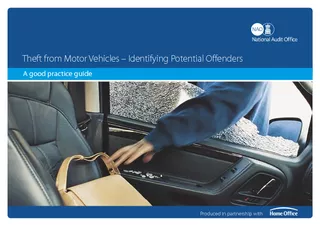 Theft from Motor Vehicles – Identifying Potential Offenders
...