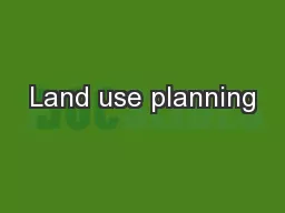 Land use planning