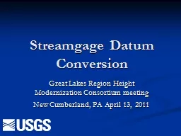 Streamgage Datum Conversion