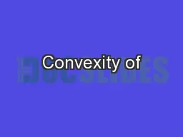 Convexity of