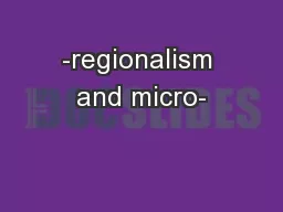 -regionalism and micro-