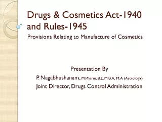Drugs & Cosmetics Act