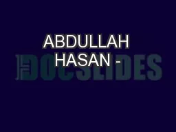 ABDULLAH HASAN -