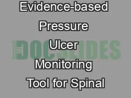 An Evidence-based Pressure Ulcer Monitoring Tool for Spinal