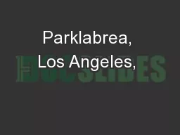 Parklabrea, Los Angeles, 
