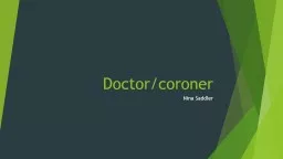 Doctor/coroner