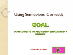 Using Semicolons Correctly