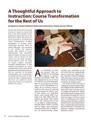 A Thoughtful Approach to Instruction: Course Transformation for the Re