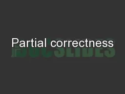 Partial correctness