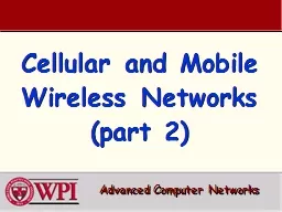 Cellular and Mobile Wireless Networks (part 2)