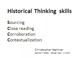 Historical Thinking skills