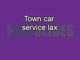 Town car service lax